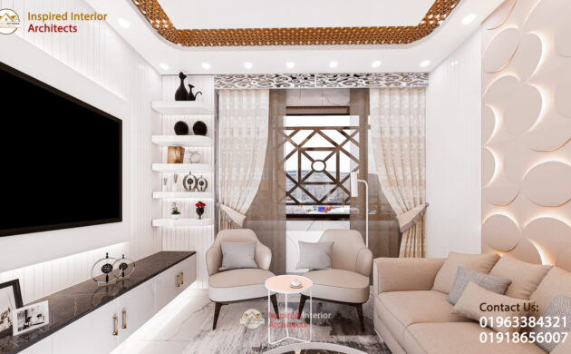 Livingroom interior design and decoration. Banasree, Dhaka, Bangladesh.