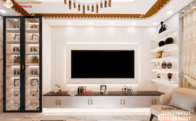 Livingroom interior design and decoration. Banasree, Dhaka, Bangladesh.